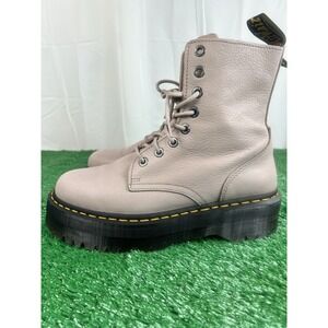 Dr Marten Men's SZ 10 Women's 11.5 Jadon III Pisa Leather Platform Boots Lilac